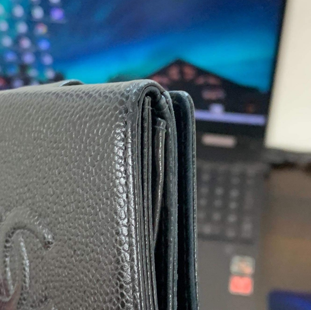Authentic Chanel Caviar Black Compact Wallet - Picture 13 of 16